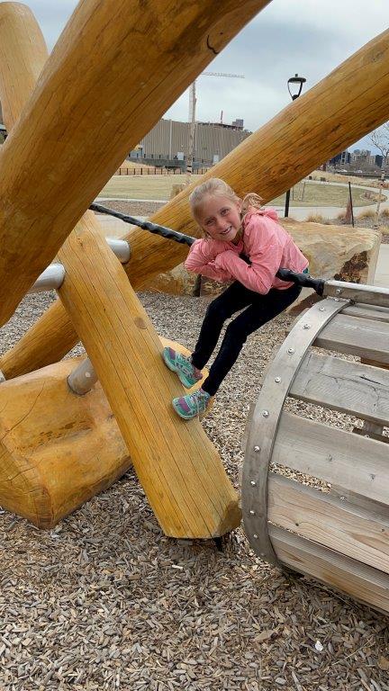 Log structure at Denver playground