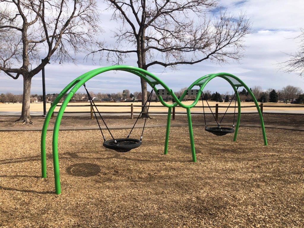 Disc swings at Addenbrooke Park in Lakewood CO