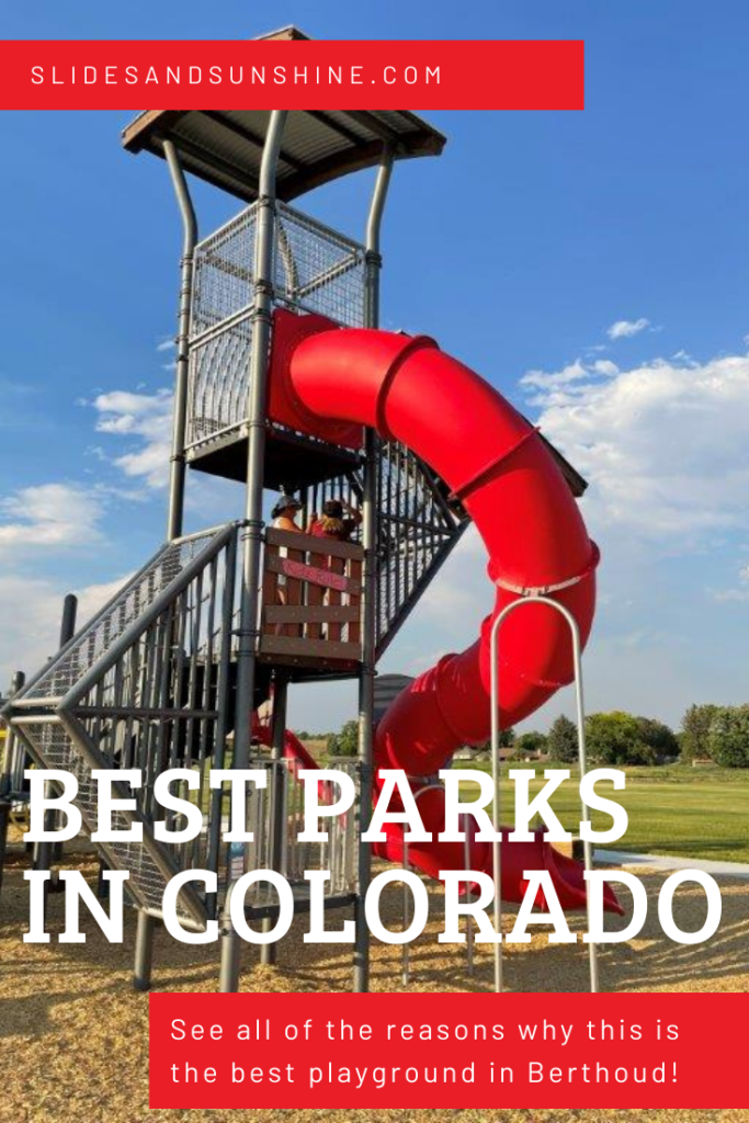 image for pinterest showing the best playground in Berthoud