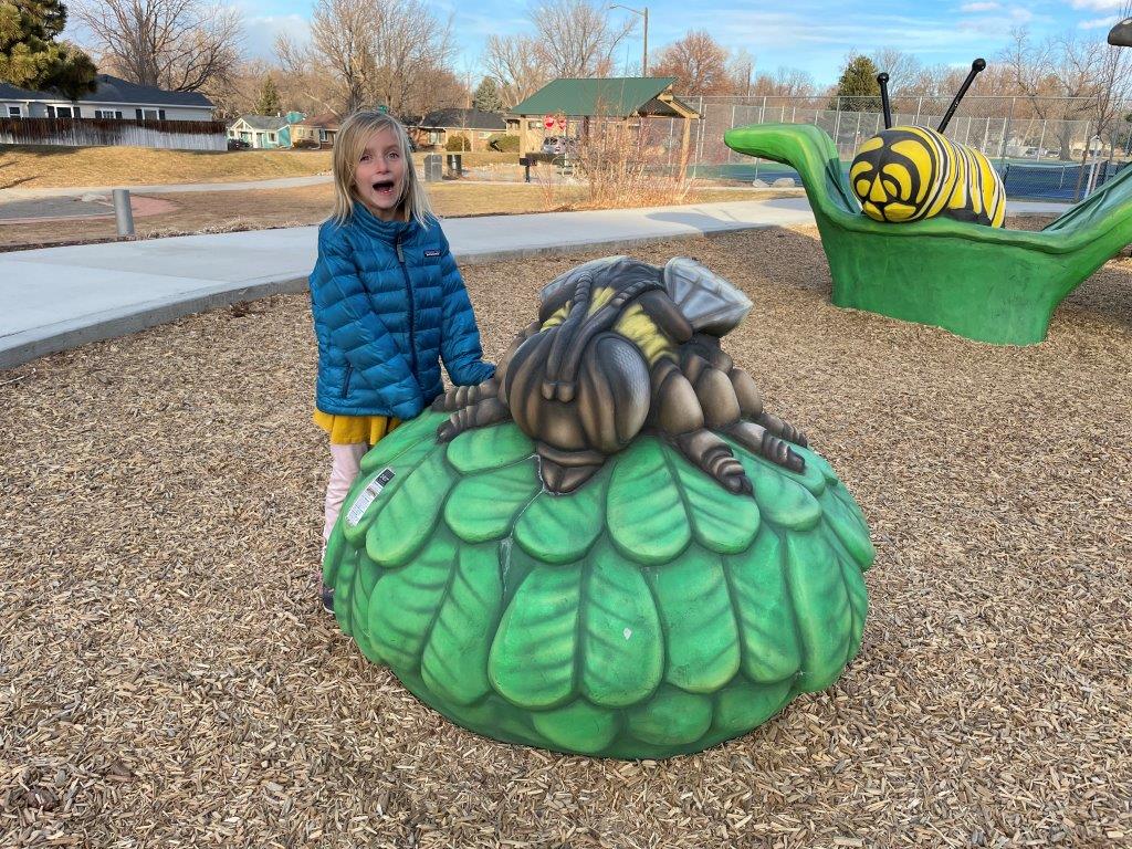 Giant bumblebee at Romans Park in Englewood