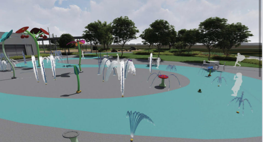 Splash Pad rendering for Coal Creek Park in Erie