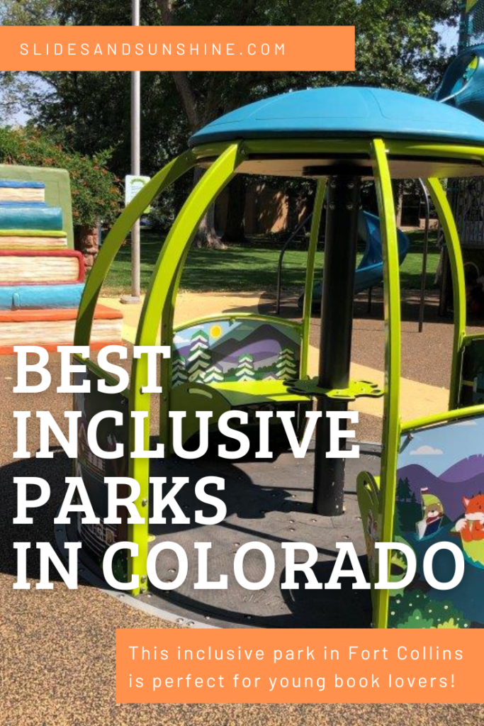 Image made for Pinterest showing the best inclusive park in Fort Collins
