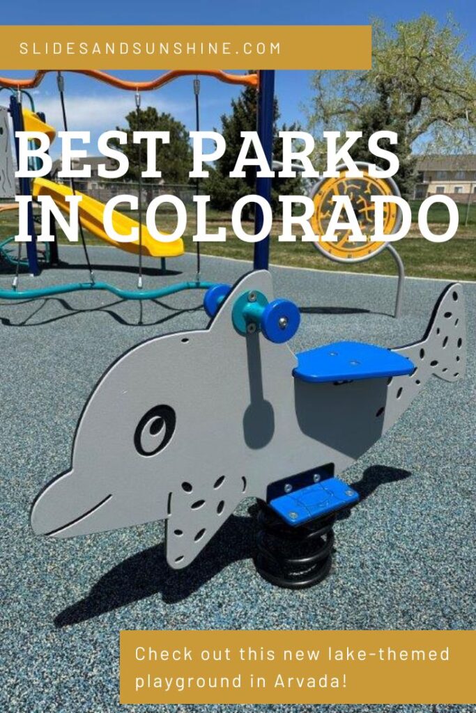Image for Pinterest showing Lake Arbor Center Park playground