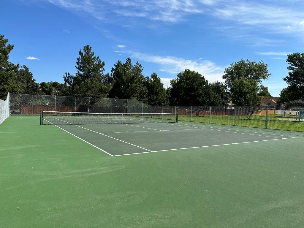 tennis court at Golden Meadows Park in Fort Collins Colorado