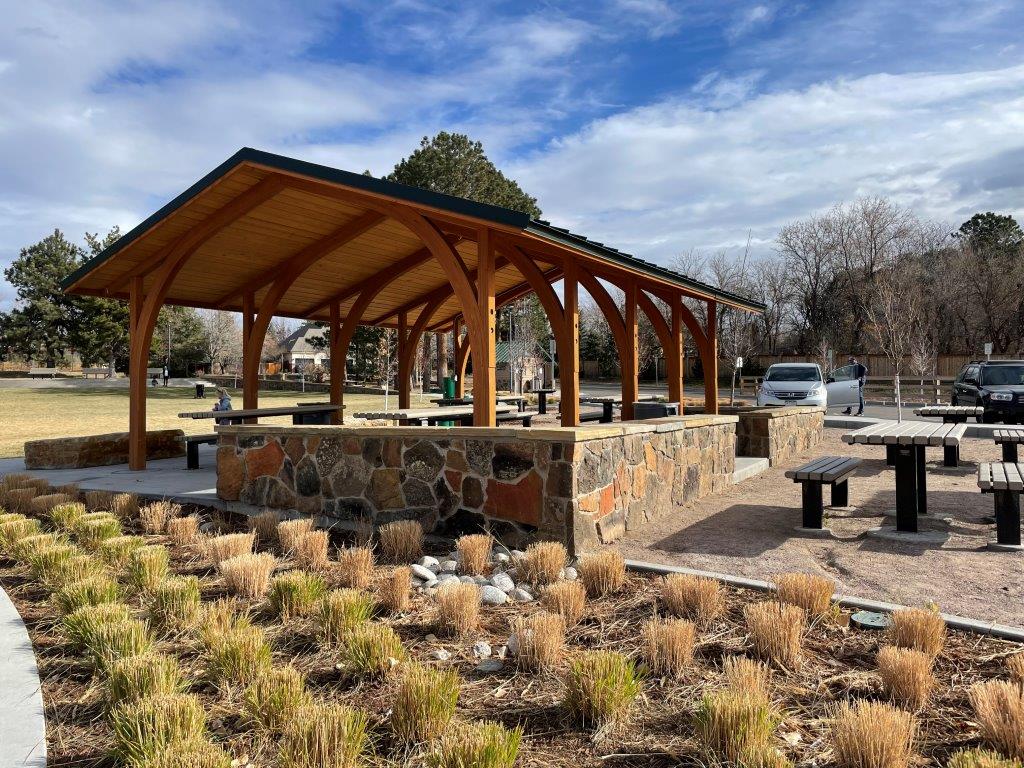 pavilion at Longs Pine Grove Park in Denver Colorado