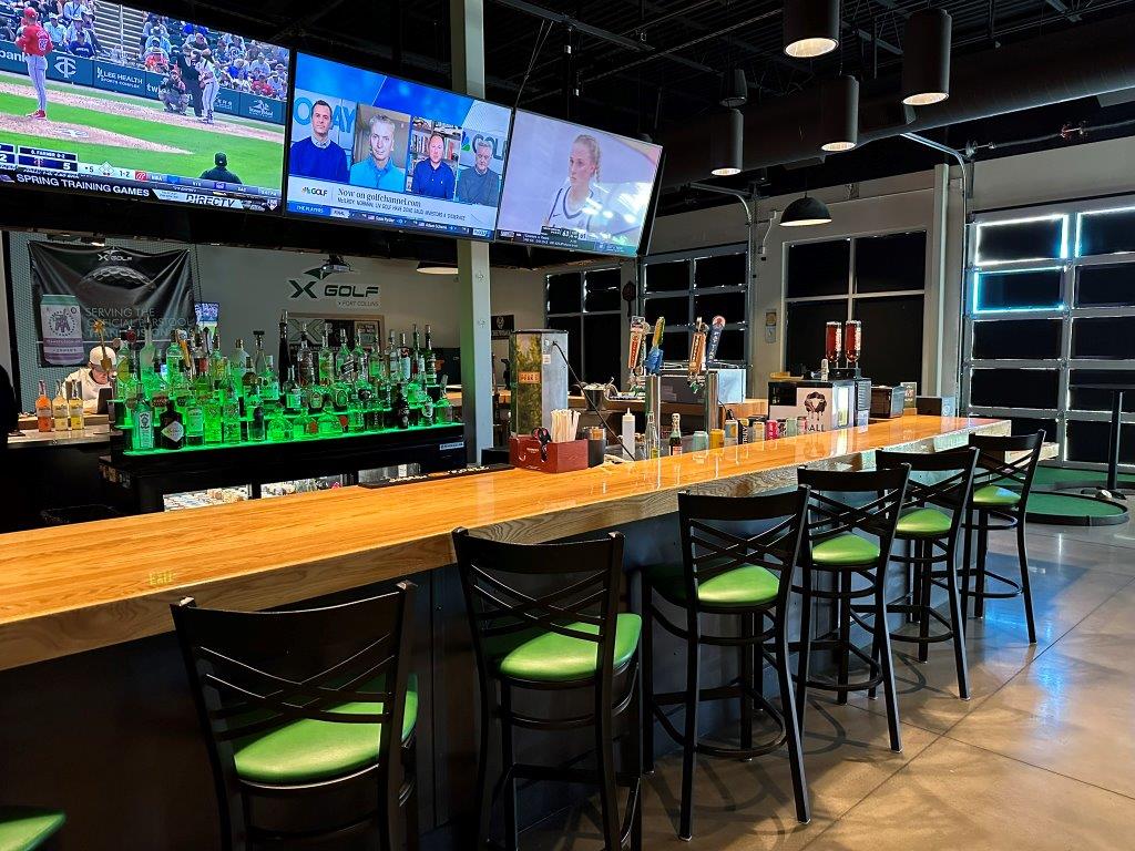 bar at X-Golf Fort Collins