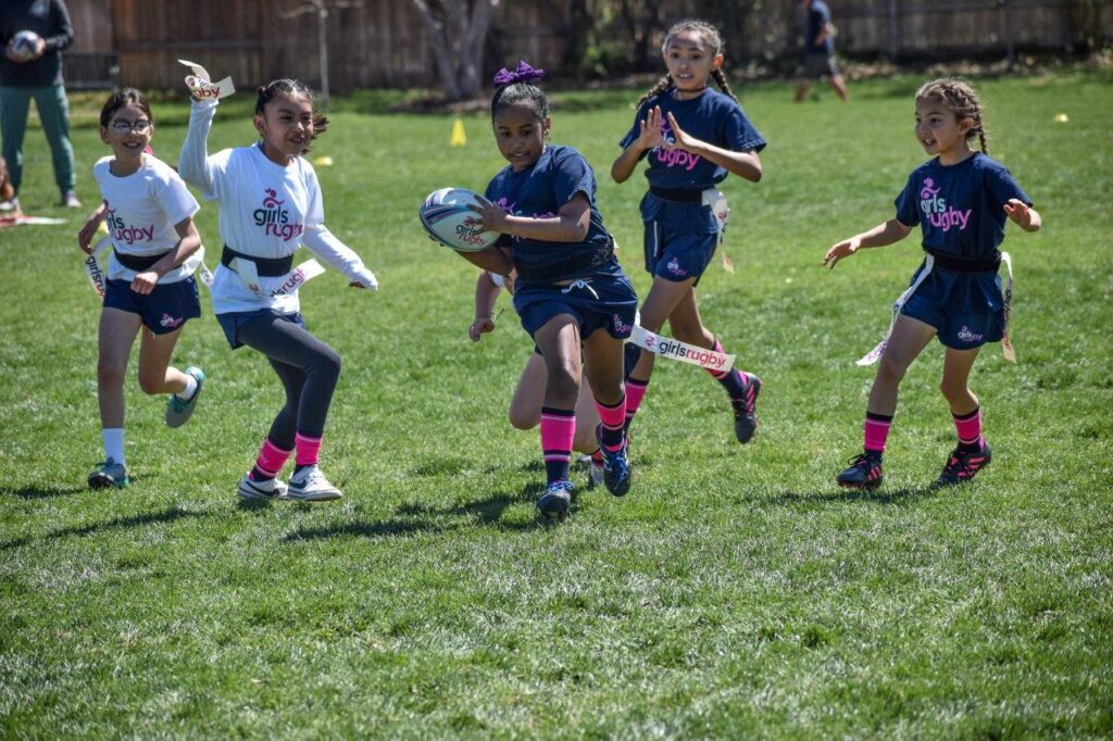 girls playing rugby with Girls Rugby Colorado