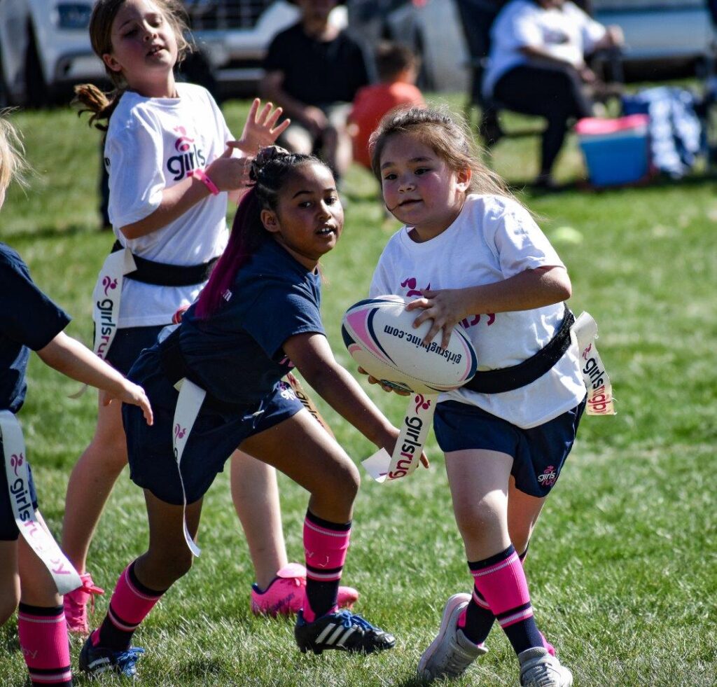 girls playing rugby with Girls Rugby Colorado