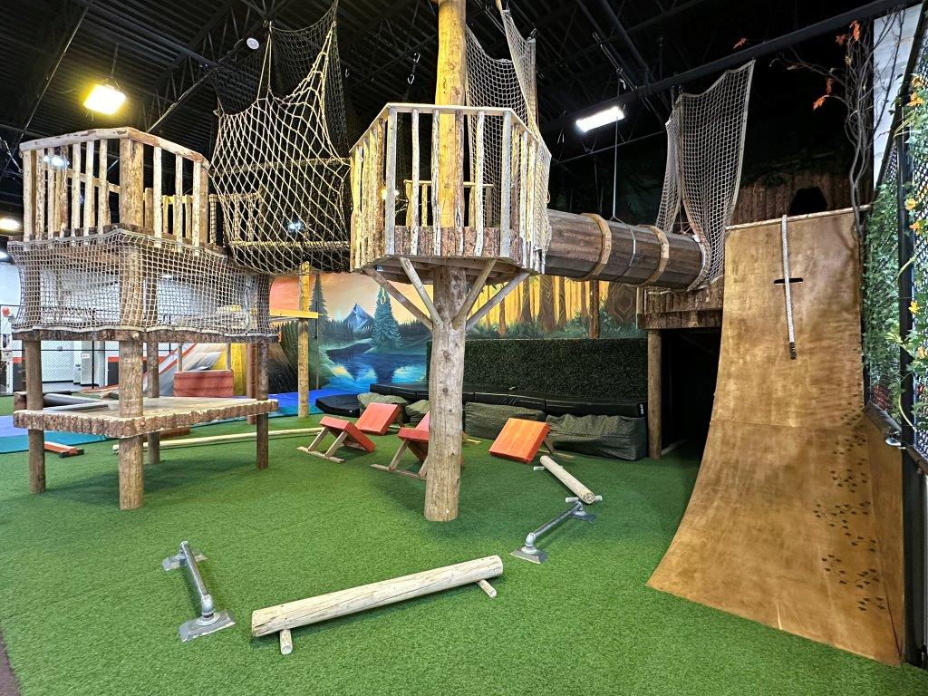 indoor forest at Warrior Playground in Longmont Colorado