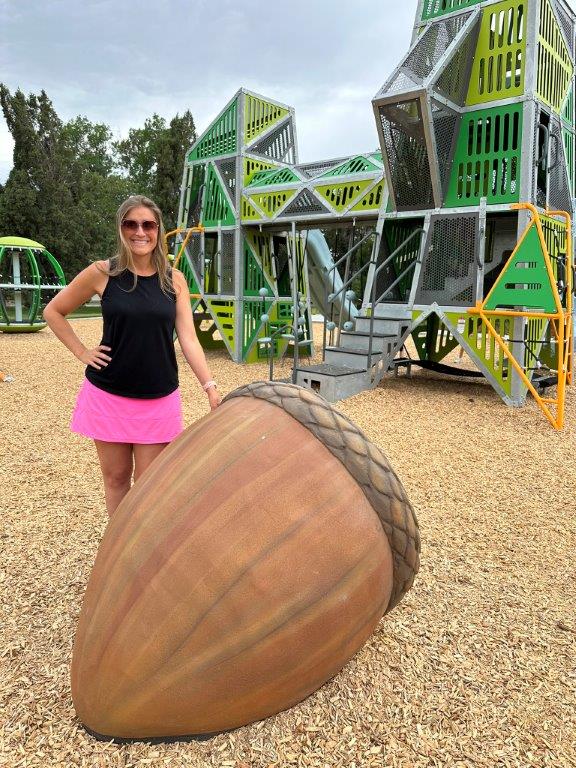 Acorn sculpture at Congress Park