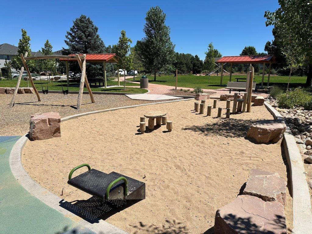 sand play area at cheyenne-arapaho park in denver colorado