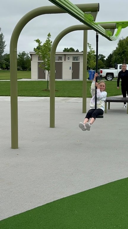 zipline at Loveland Willow Bend Park