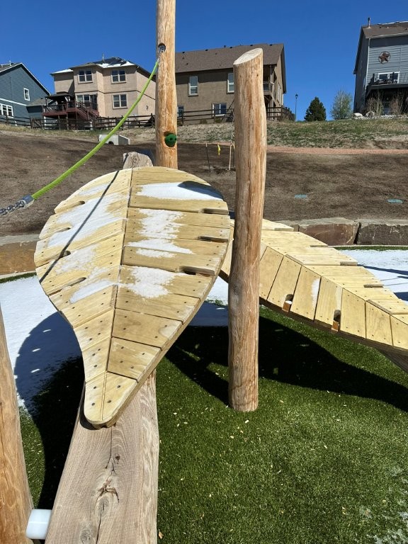 Grey Hawk Park in Colorado Springs  wooden feathers
