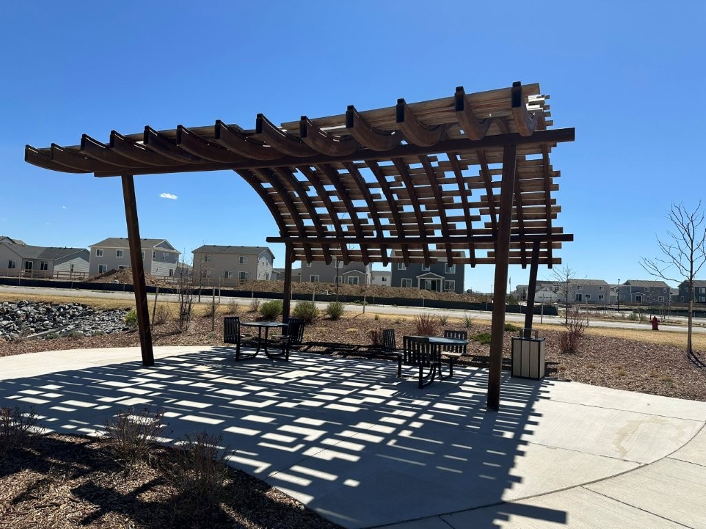 shade structure at birdsong park in windsor co
