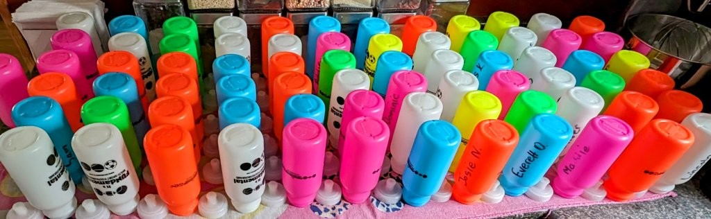 picture of water bottles provided by It's FUNdamental camp
